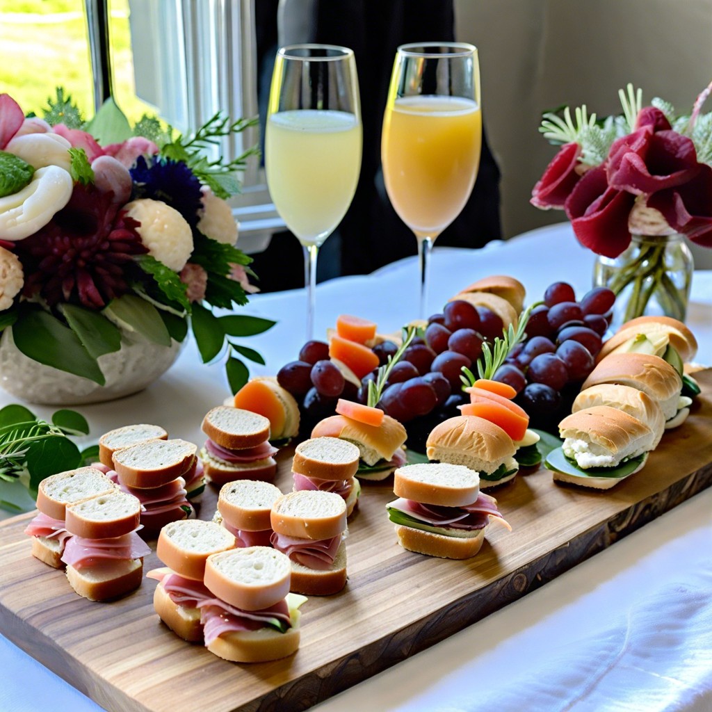 mini sandwiches and sliders platter