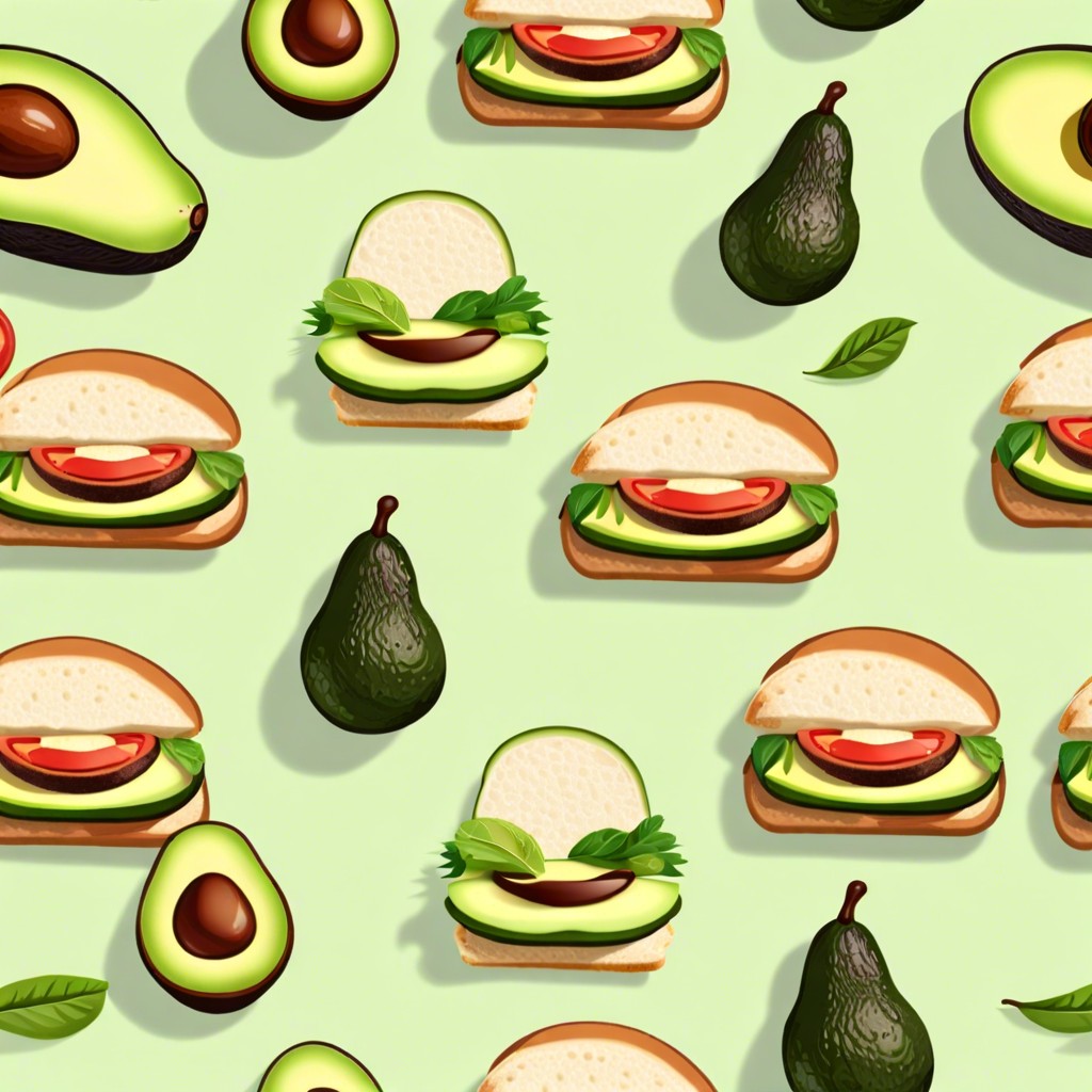 mini sandwiches with avocado