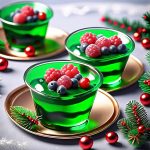 mistletoe jelly cups green jelly red berries
