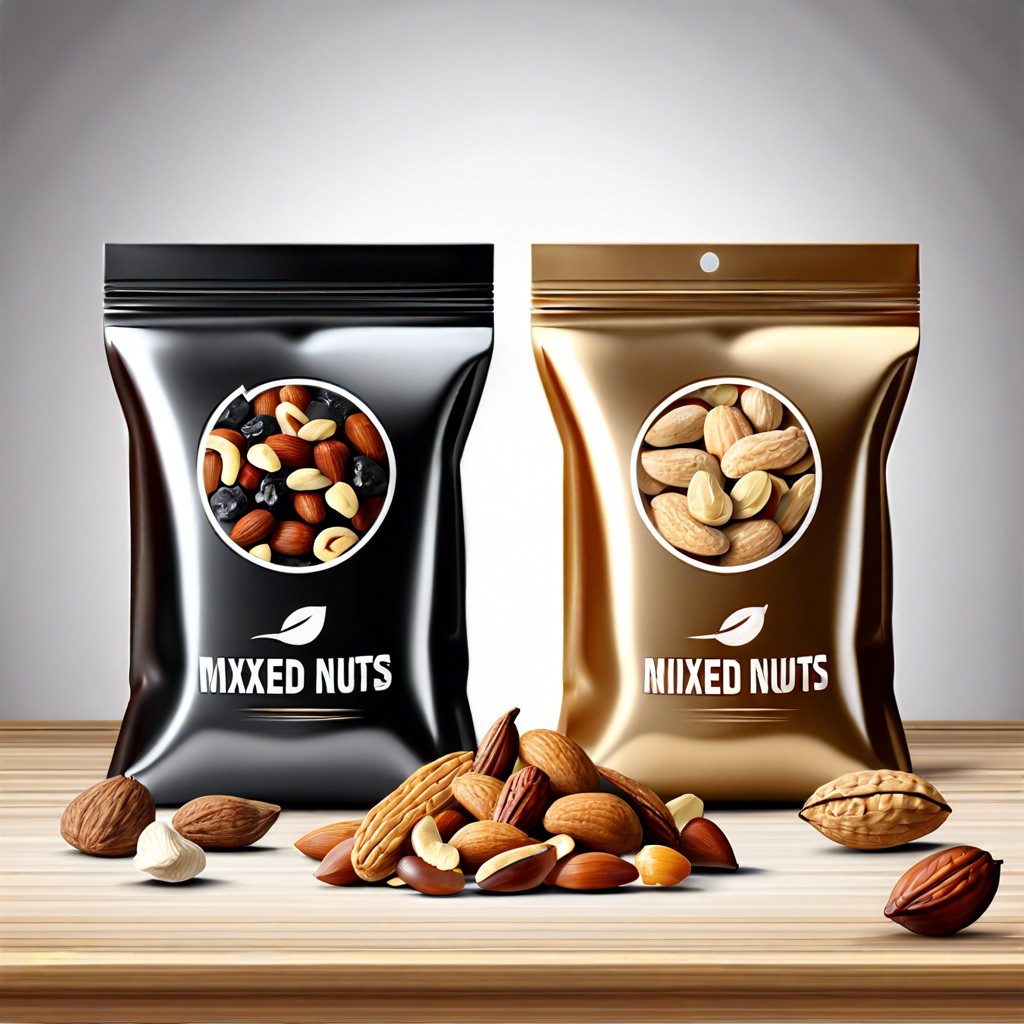 mixed nuts and dried fruit bags