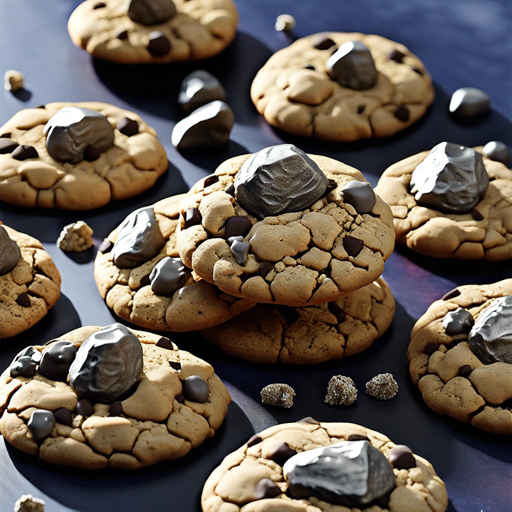 moon rock cookies malted milk balls dipped in chocolate