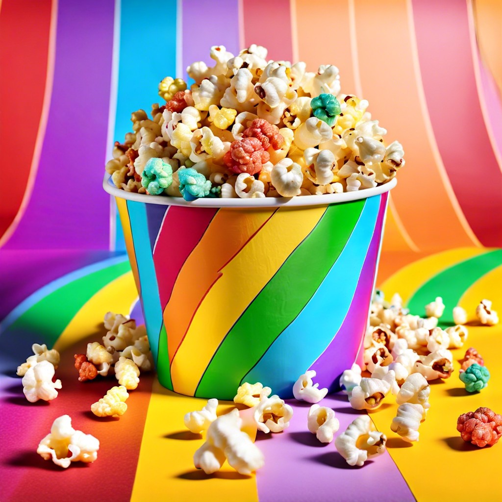 multicolored popcorn