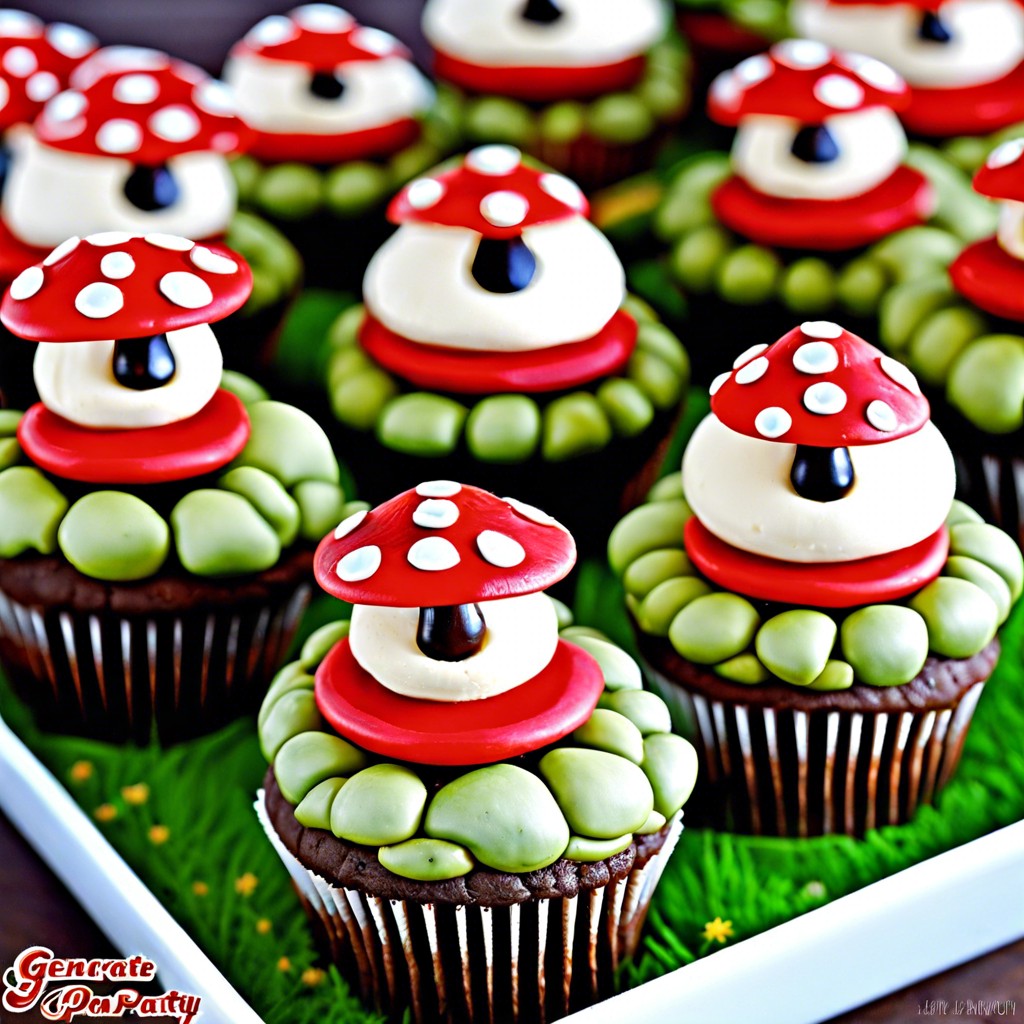 mushroom cupcakes