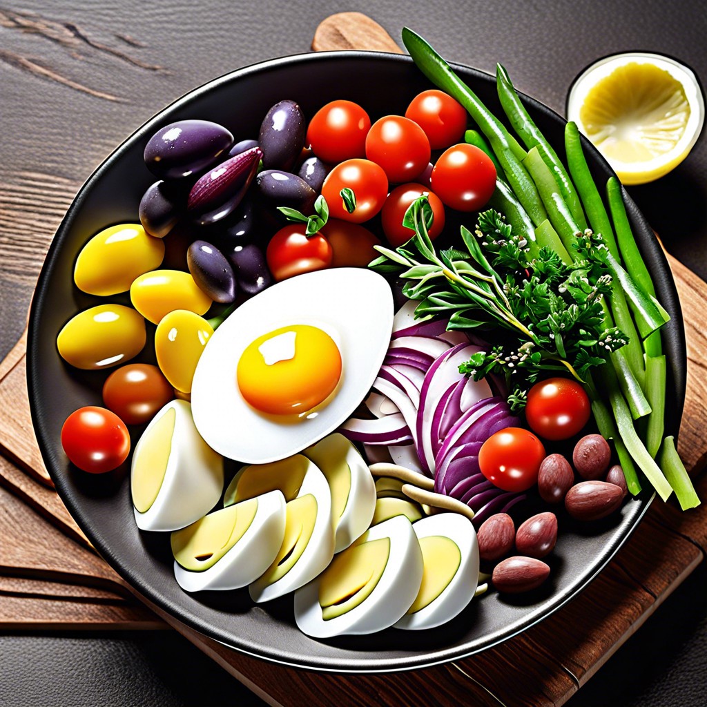 nicoise salad array