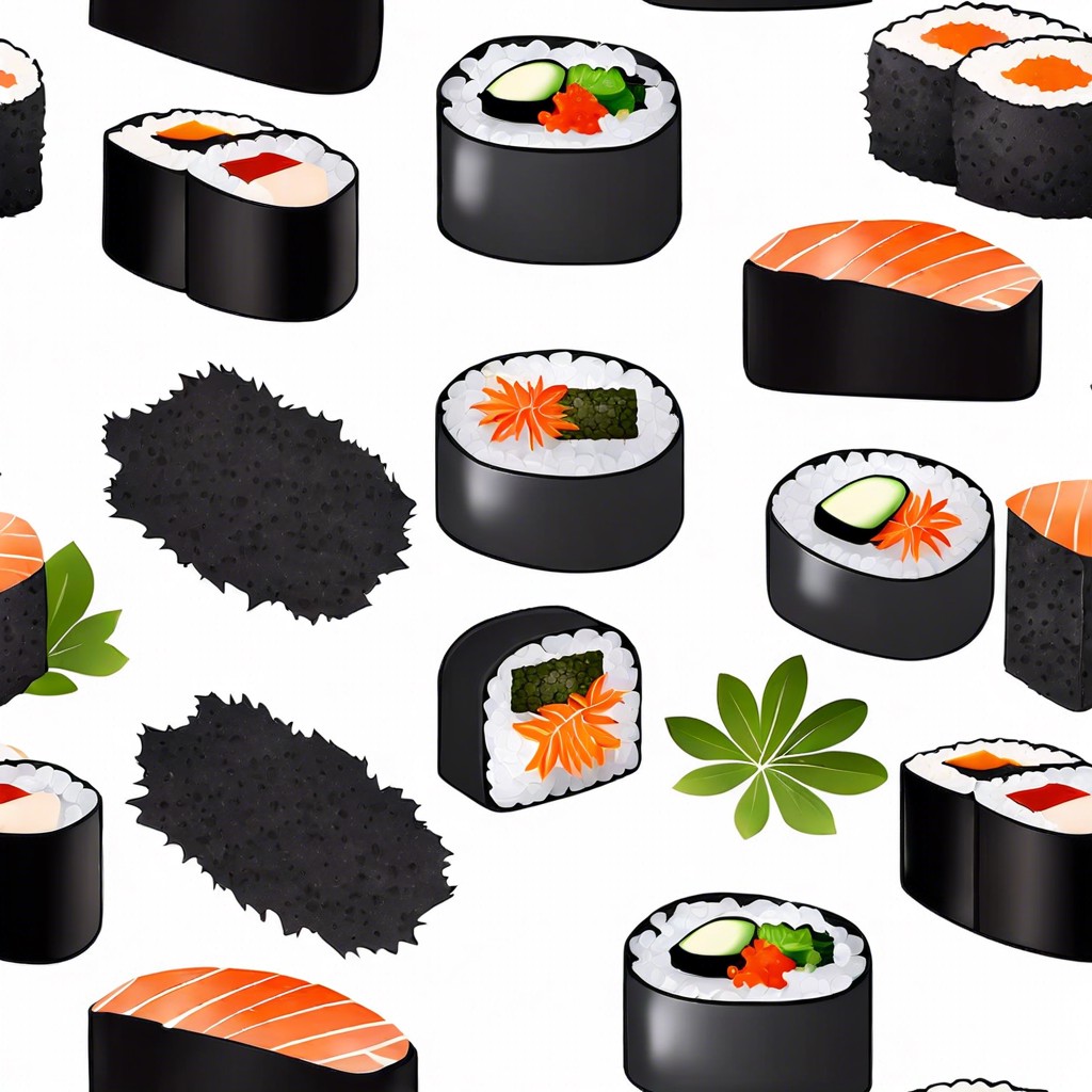 nori wrapped sushi rolls