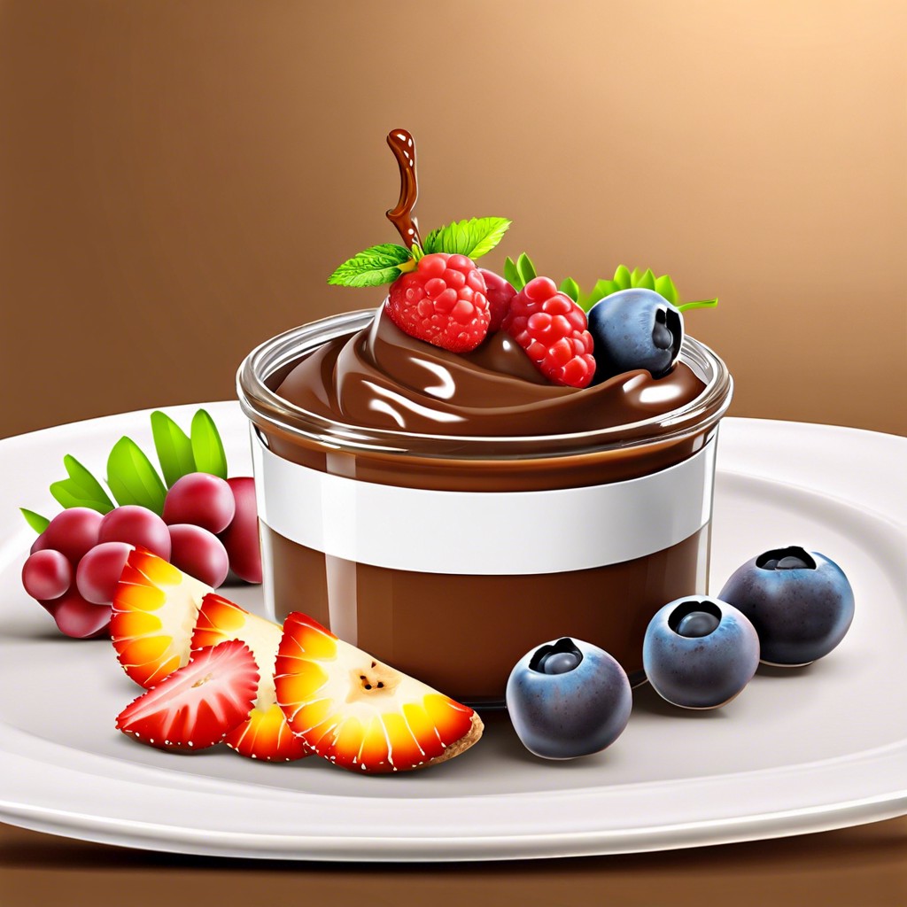 nutella dip with fresh fruits