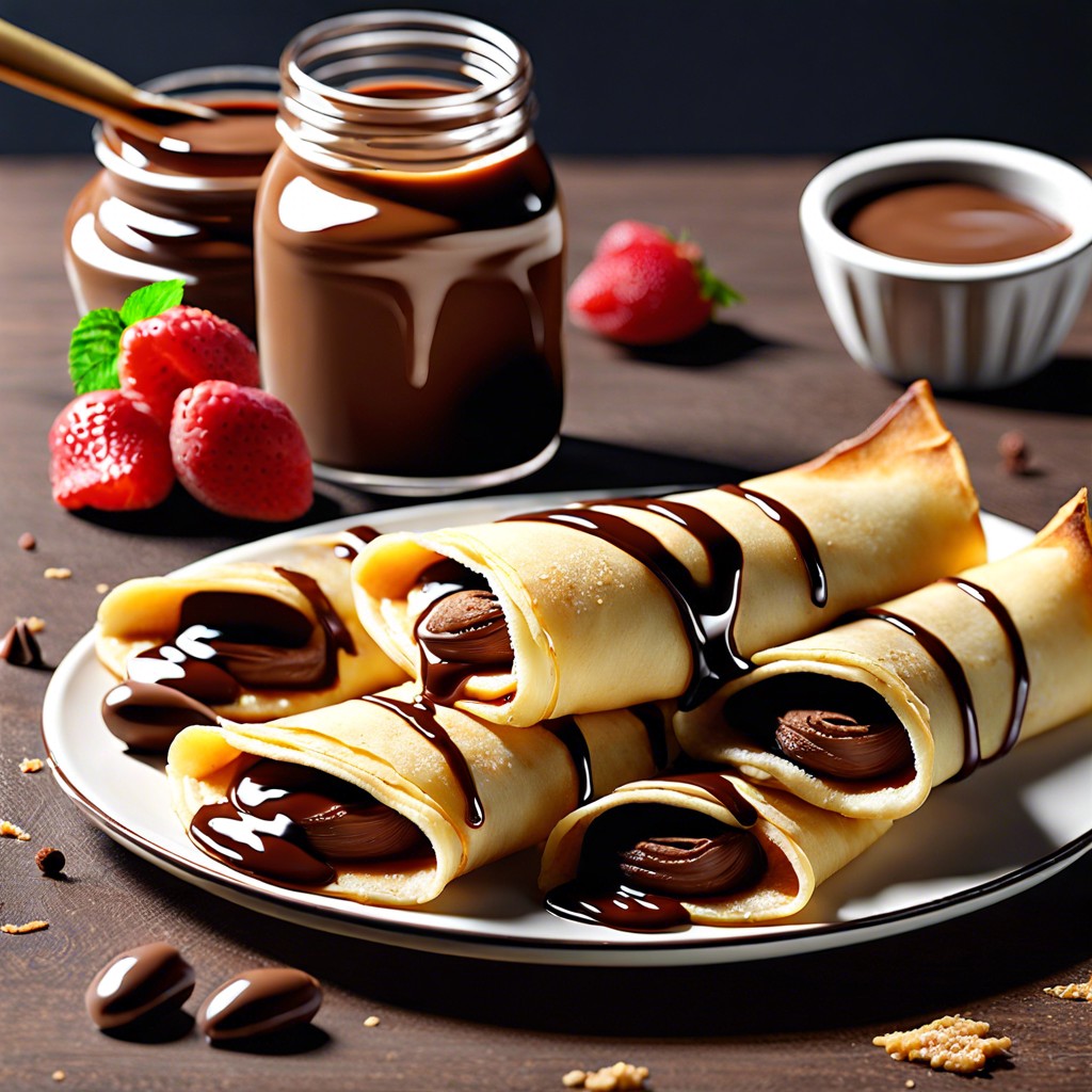 nutella filled crepes