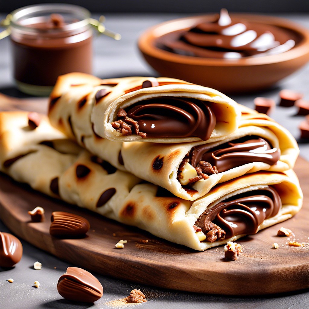 nutella rolled in flatbread