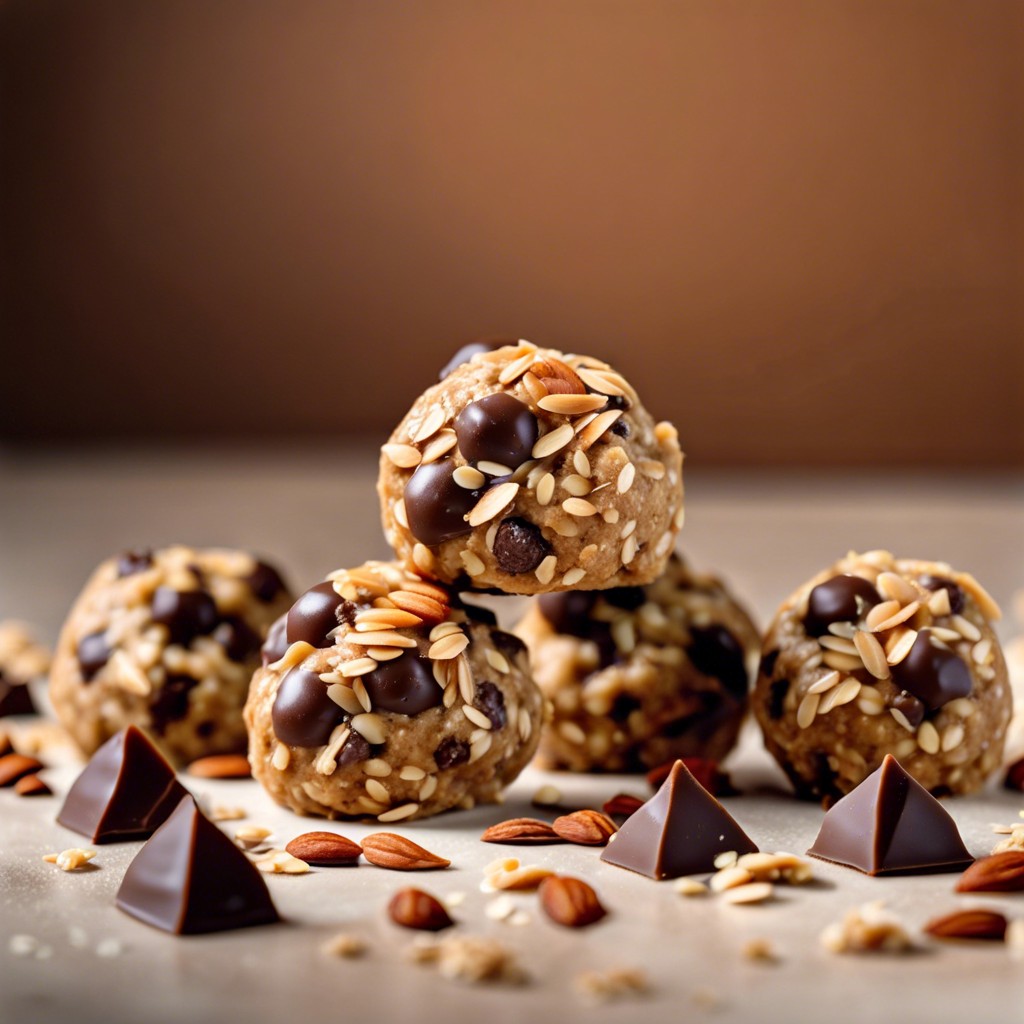 oatmeal energy balls with chocolate chips