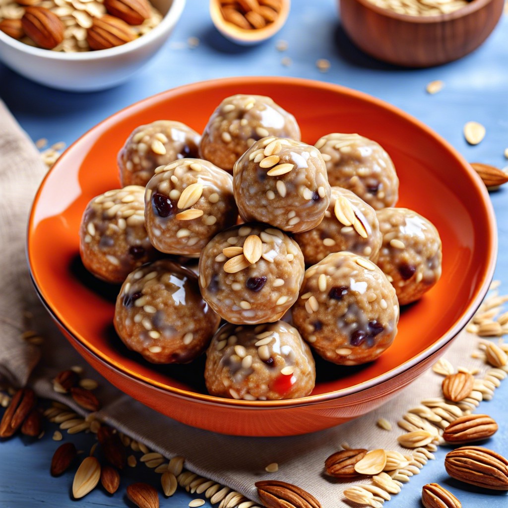 oatmeal energy balls with dried fruits
