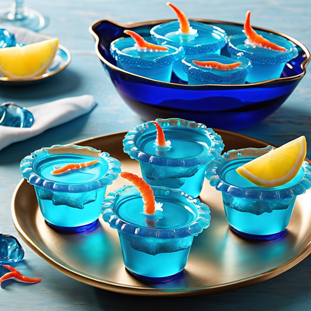ocean blue jell o cups