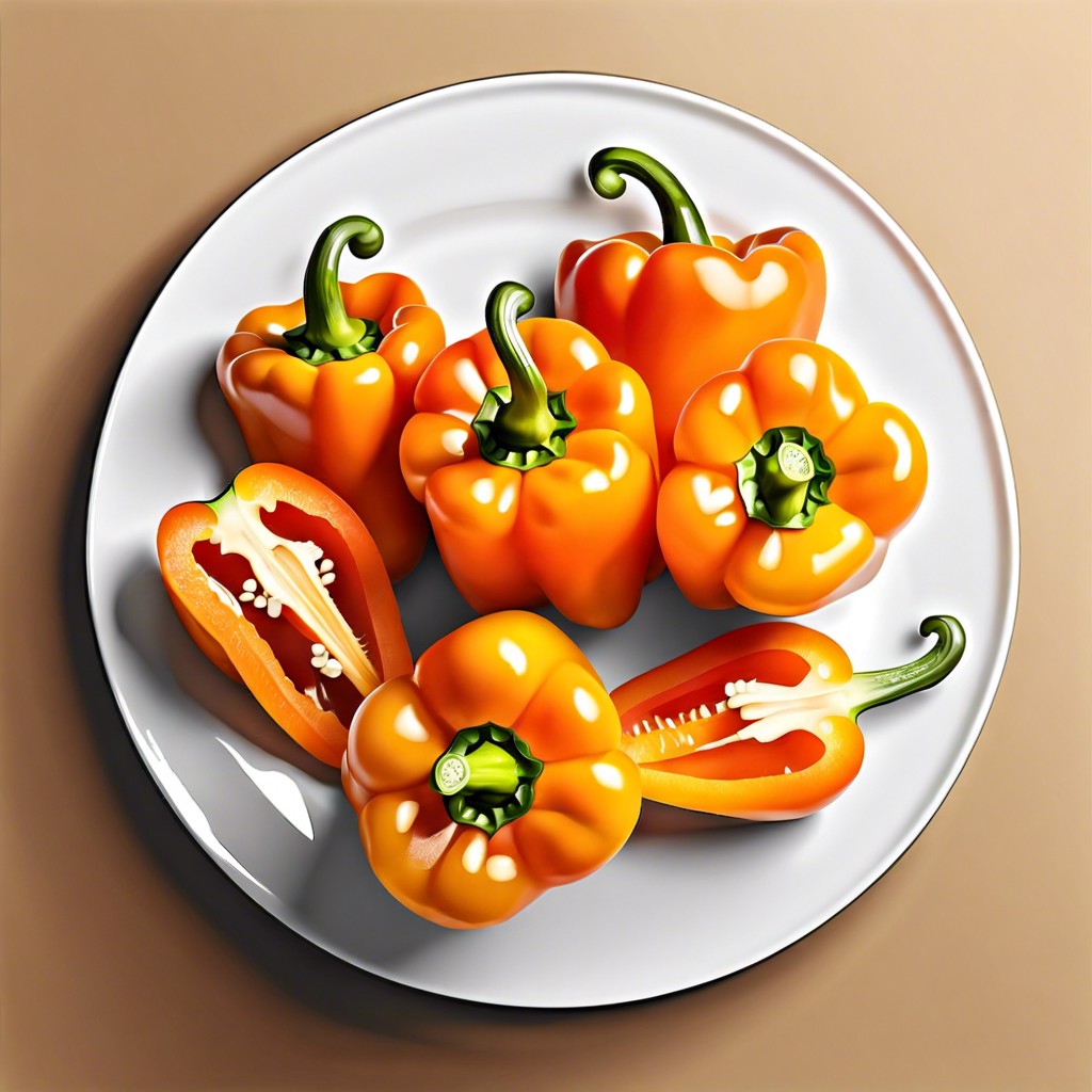 orange bell pepper slices