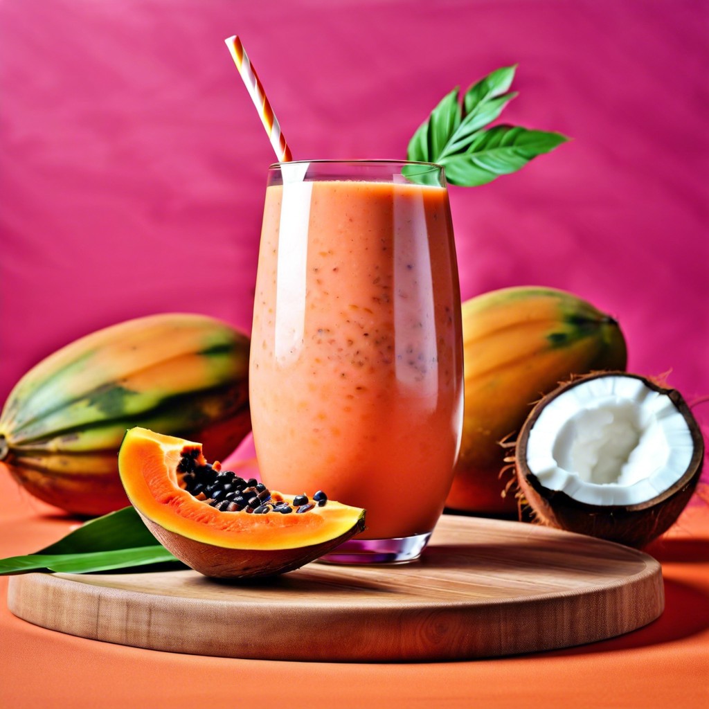 papaya coconut smoothies