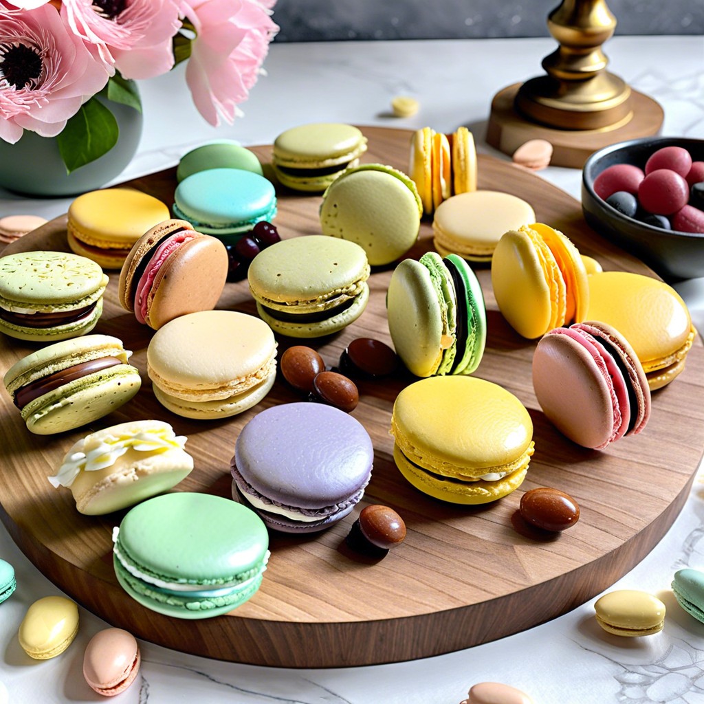 pastel colored macarons