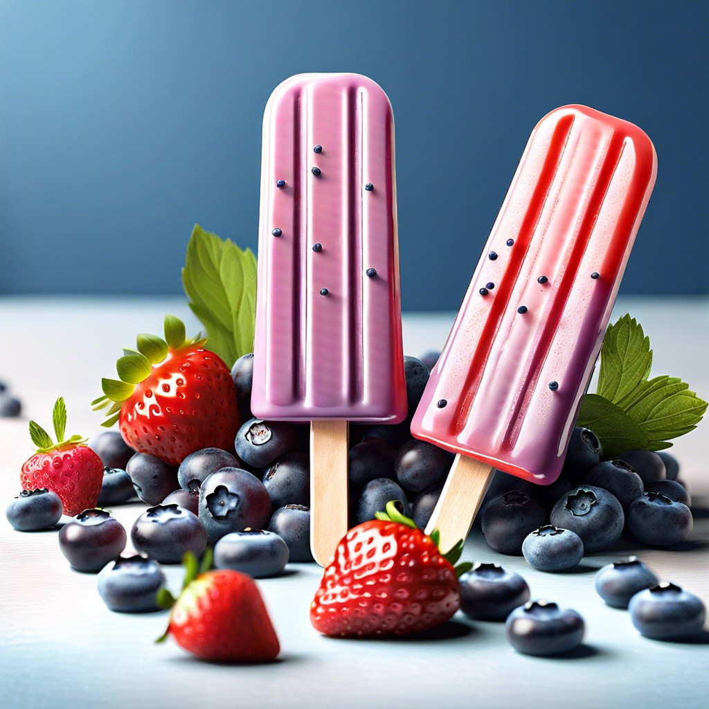 peace popsicles blueberry and strawberry popsicles representing tranquility