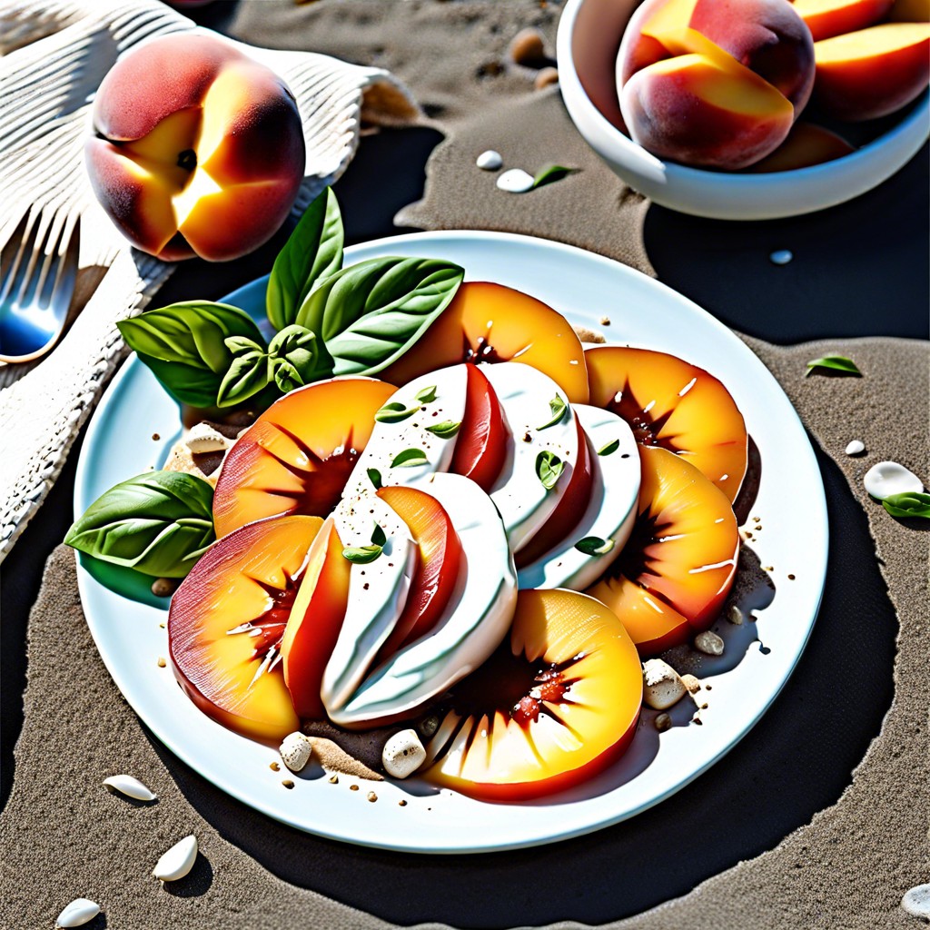 peach caprese salad