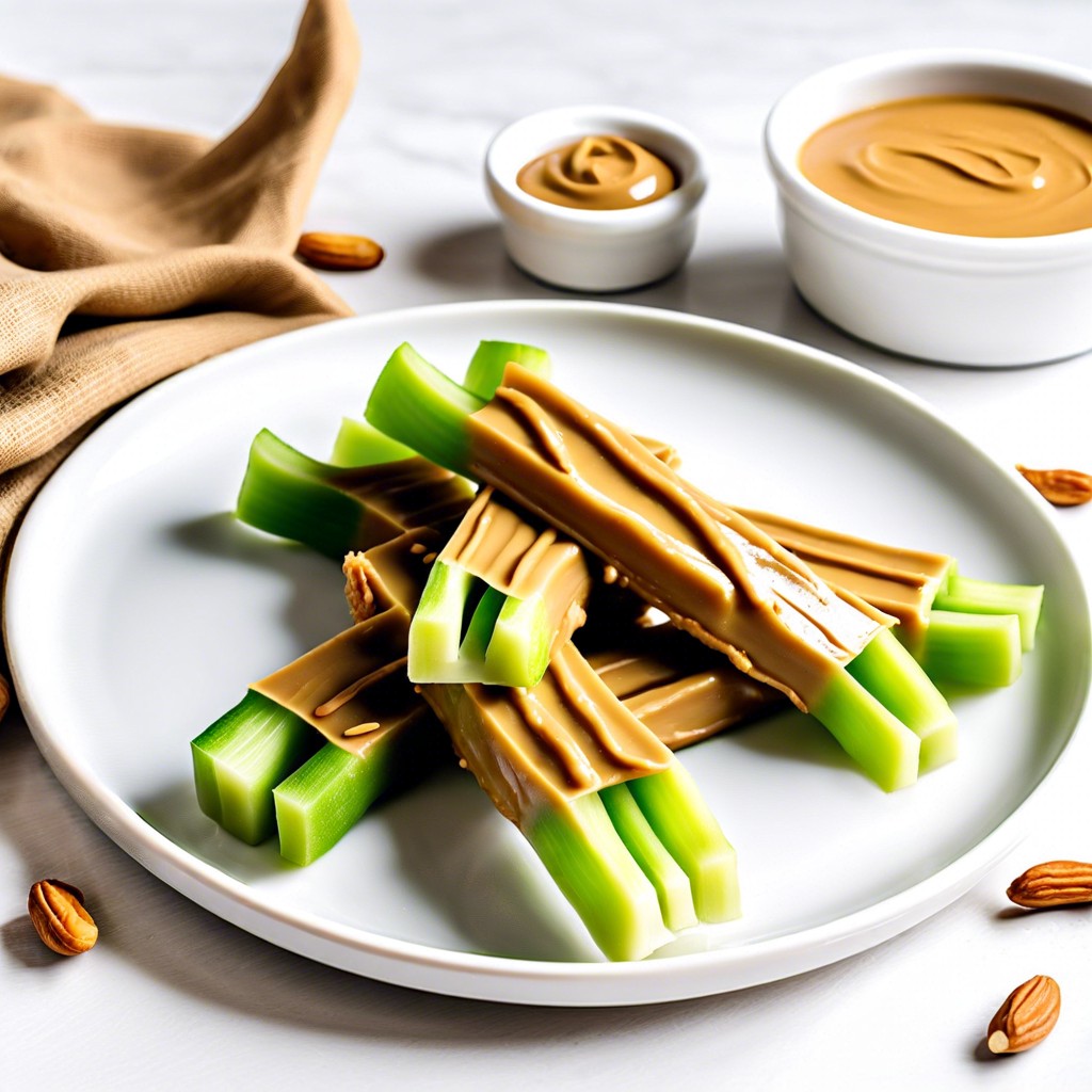 peanut butter and celery sticks