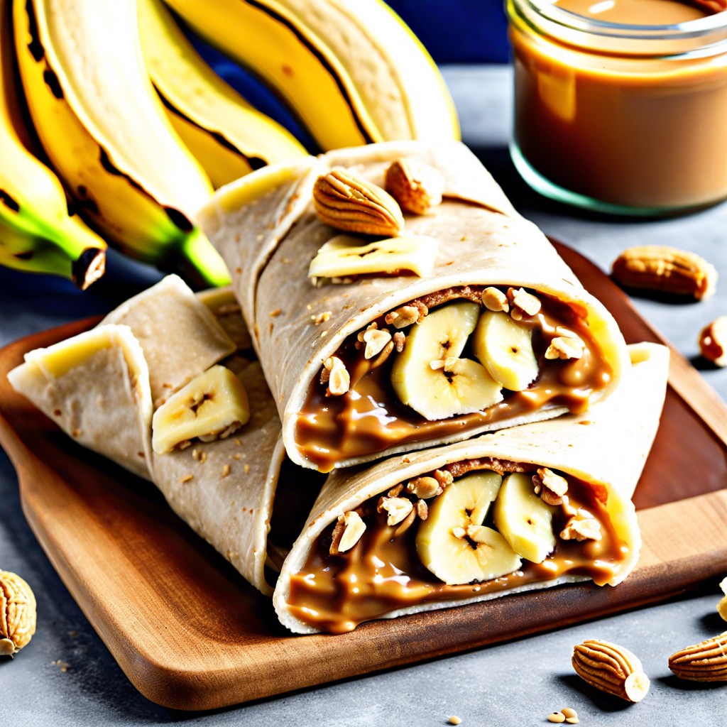 peanut butter banana wraps