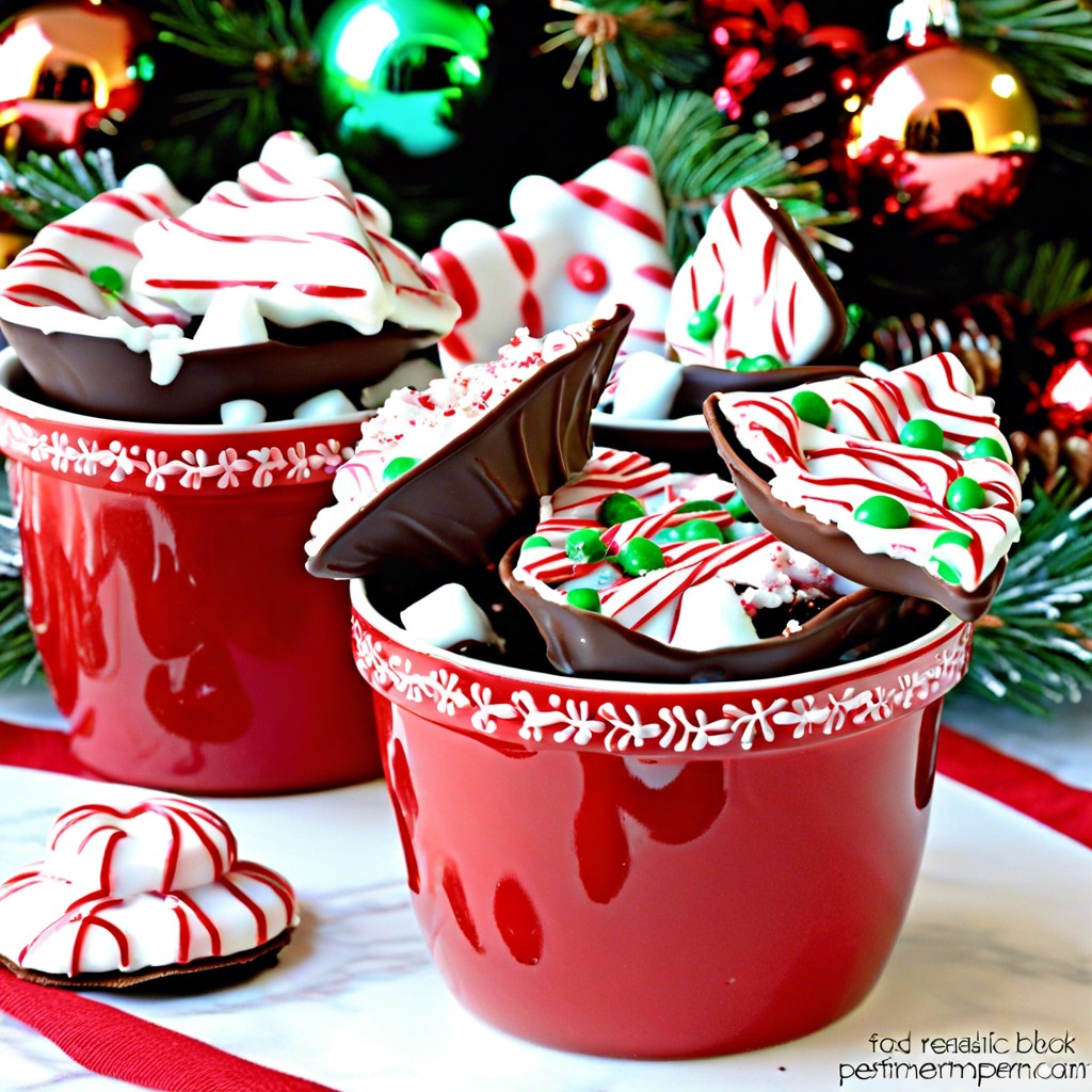 peppermint bark cups