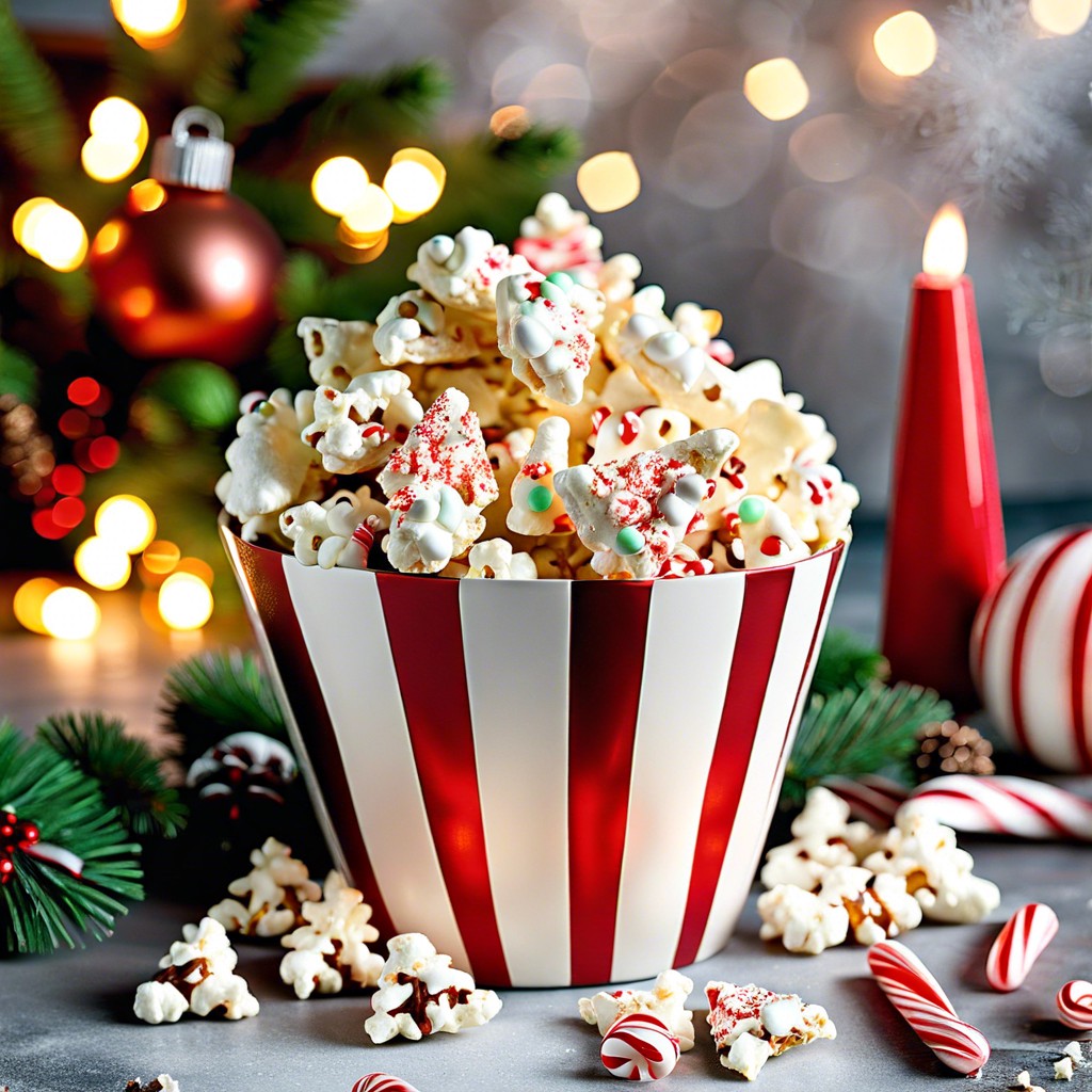 peppermint bark popcorn