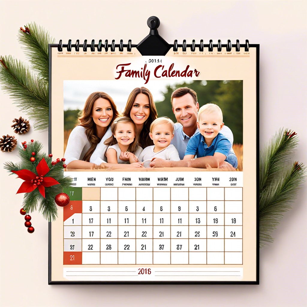 personalized calendar with family photos