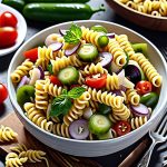 pickle flavored pasta salad