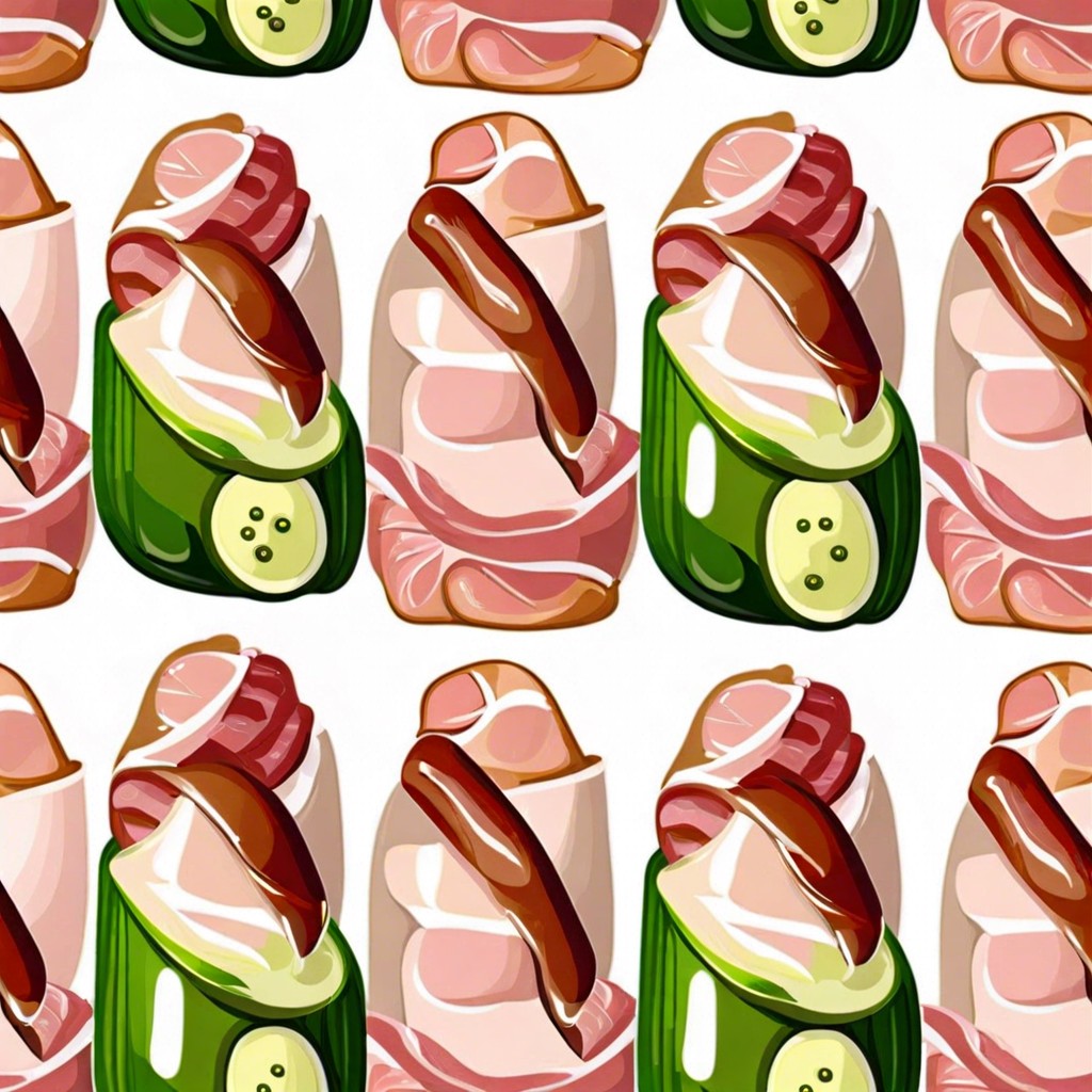 pickle wrapped in ham