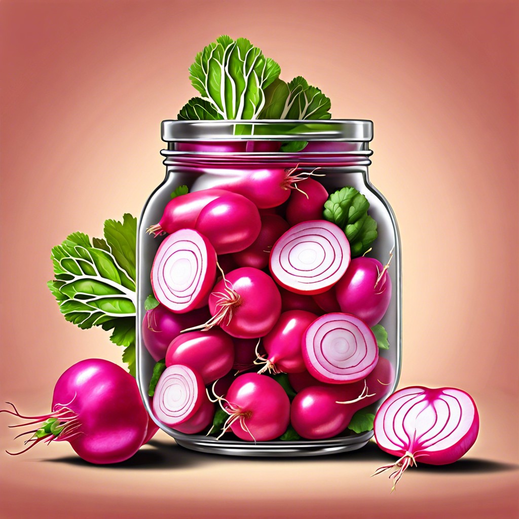 pickled radishes