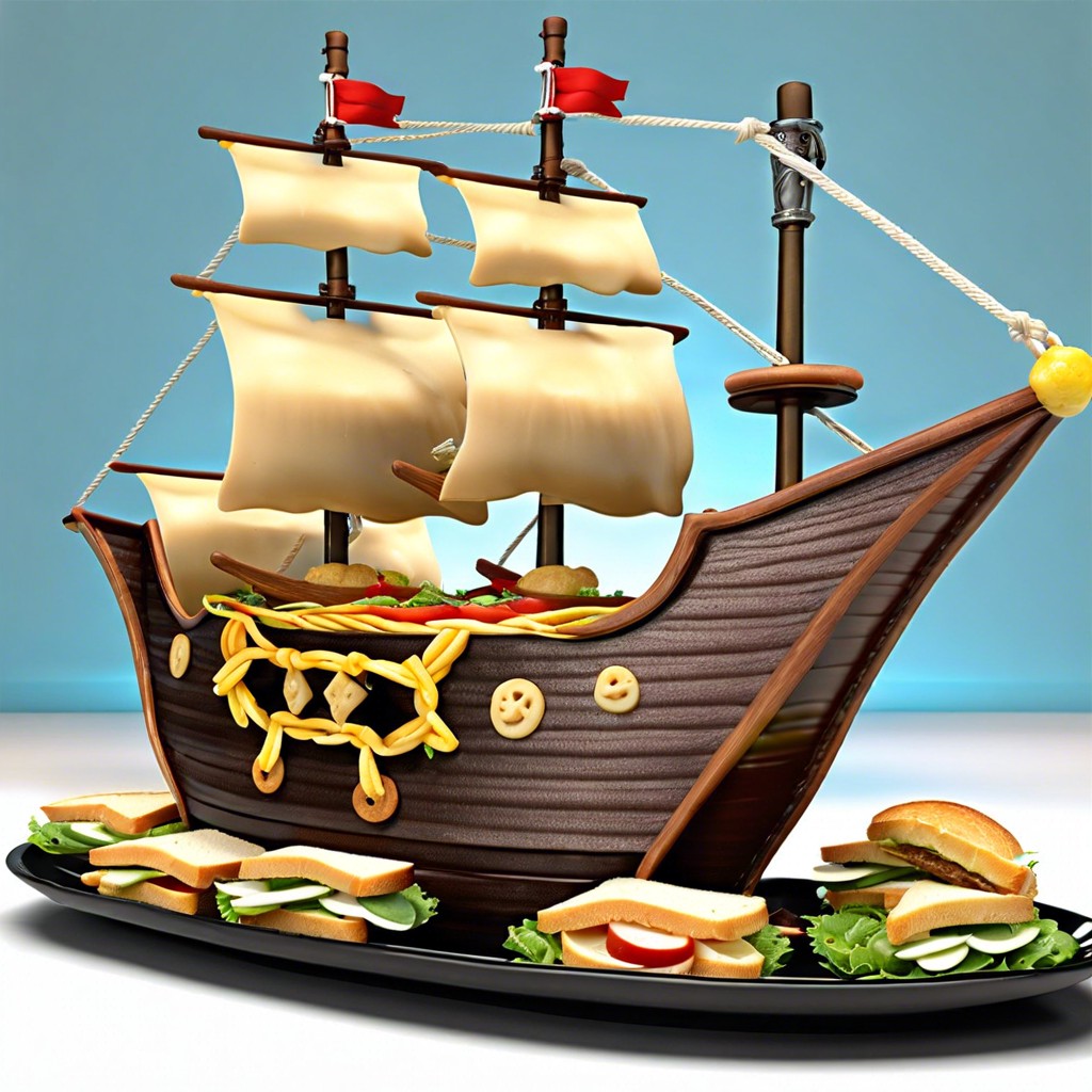 pirate ship sandwiches
