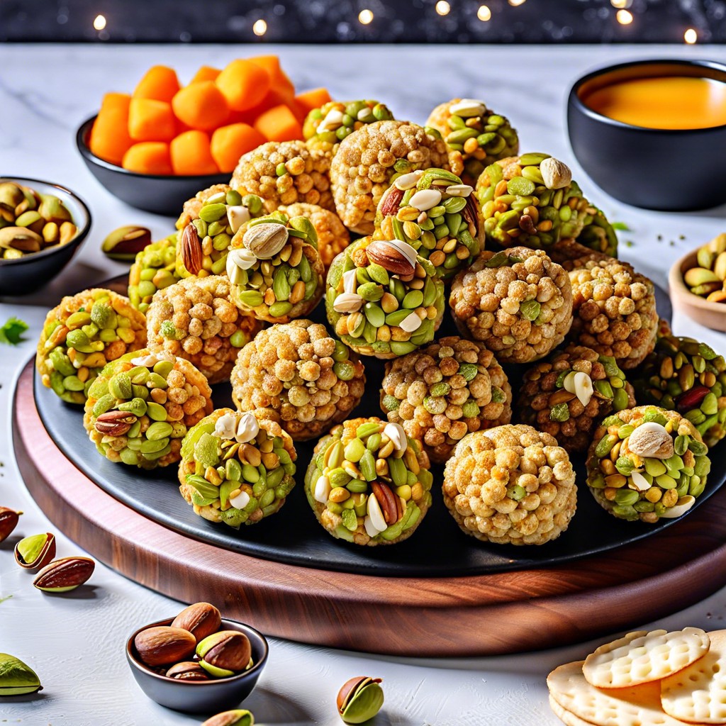 pistachio crusted cheese balls
