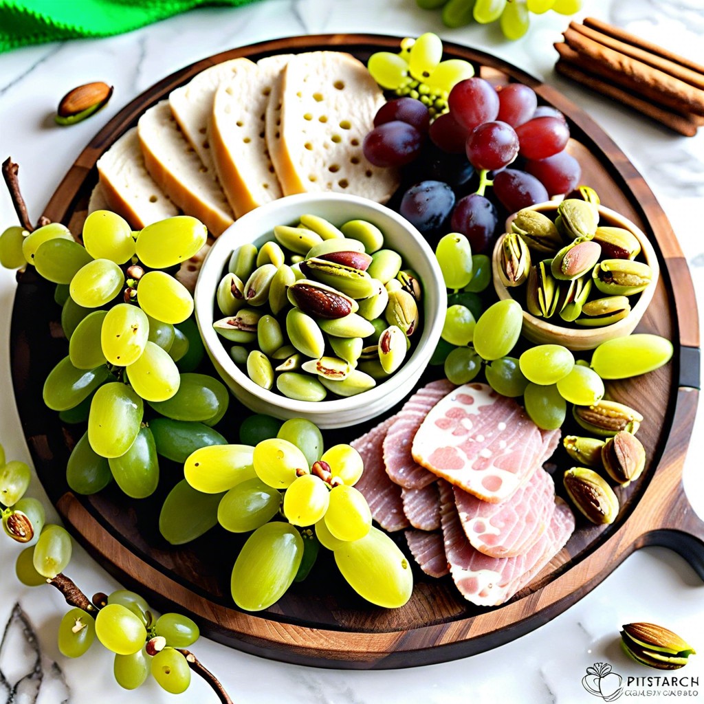 pistachios and green grapes