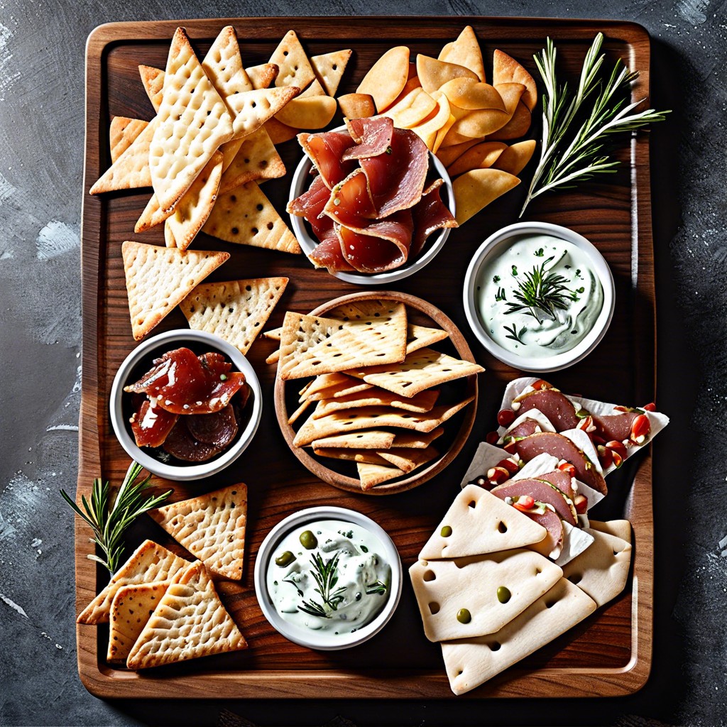 pita chips and tzatziki