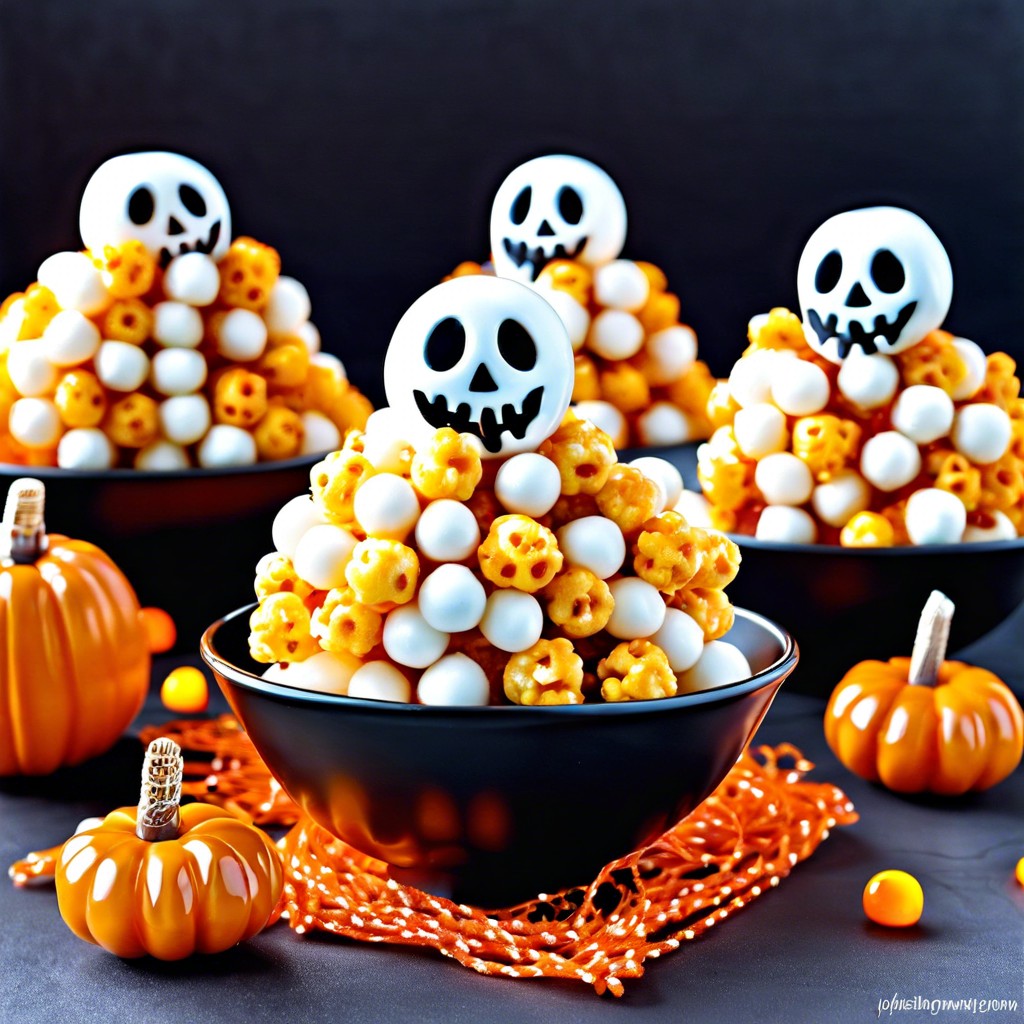 poltergeist popcorn balls made with honey instead of sugar