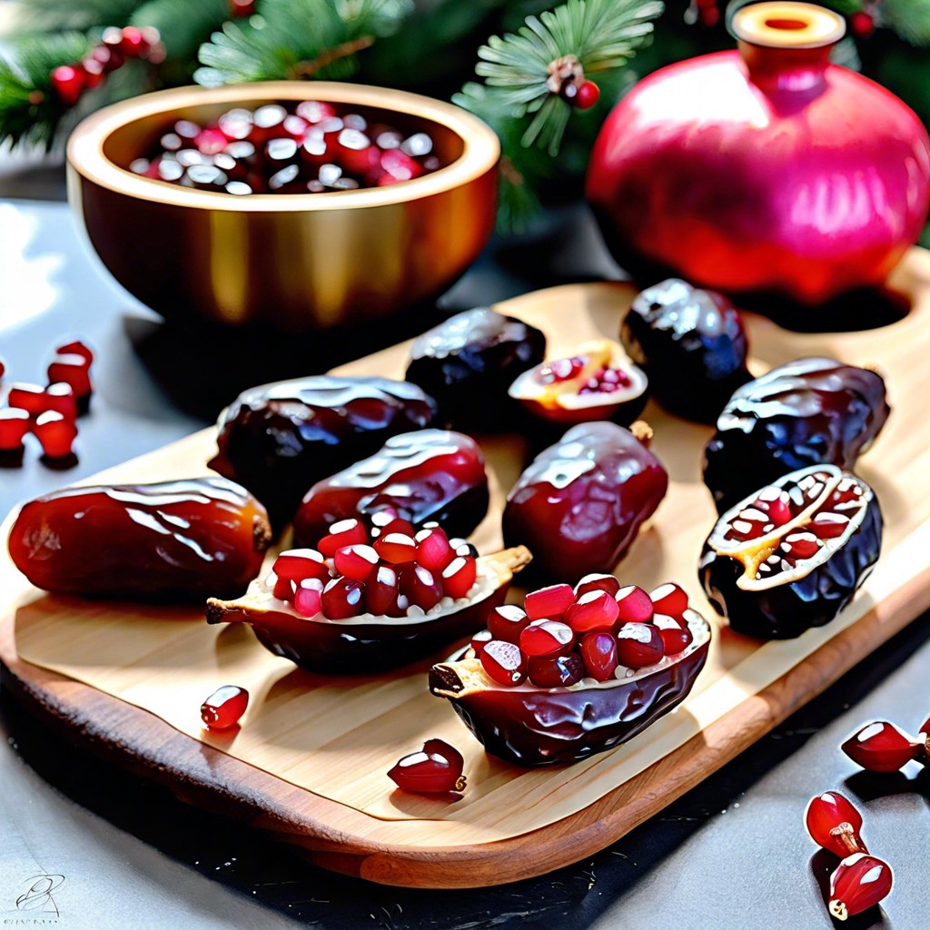 pomegranate seed stuffed dates