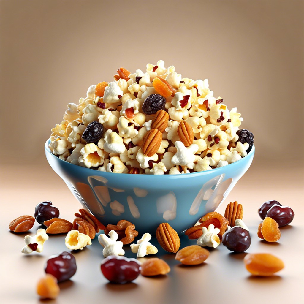 popcorn mix with dried fruit
