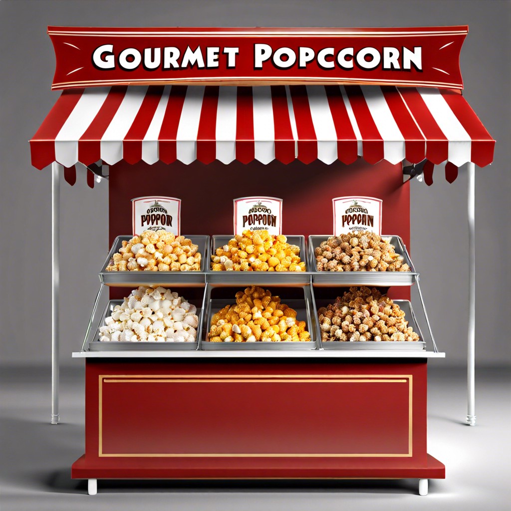 popcorn stand classic and gourmet flavors with seasonings