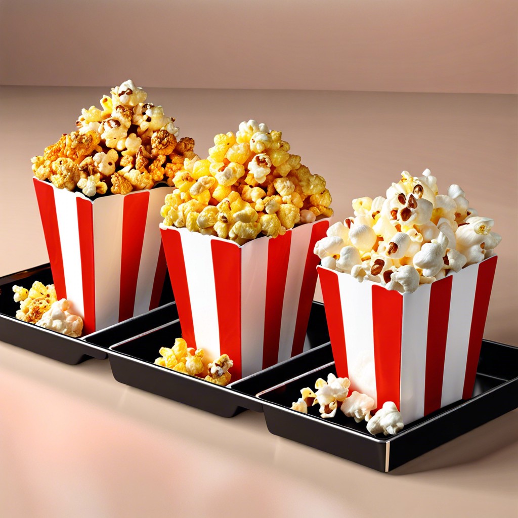 popcorn trio tray salted caramel and cheese