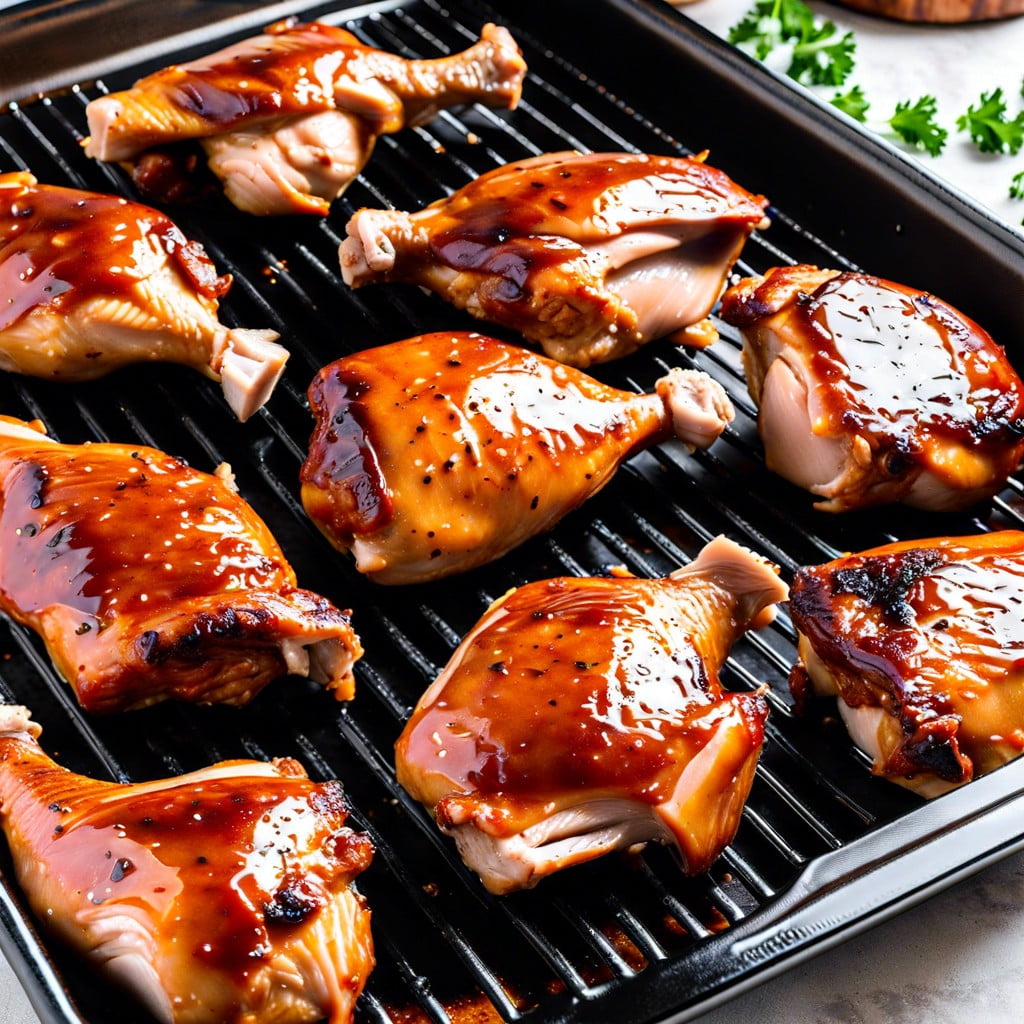 preparation of chicken thighs