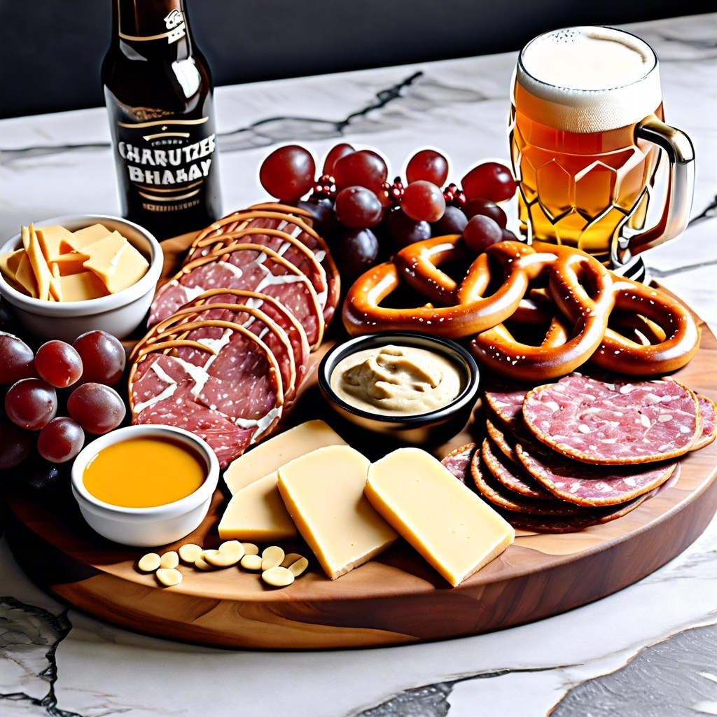 pretzels and beer cheese board