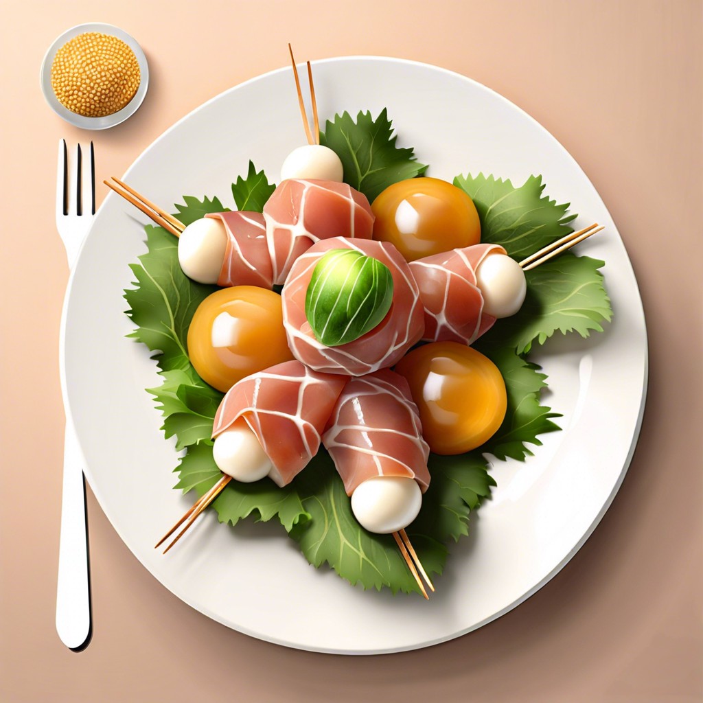 prosciutto wrapped melon balls