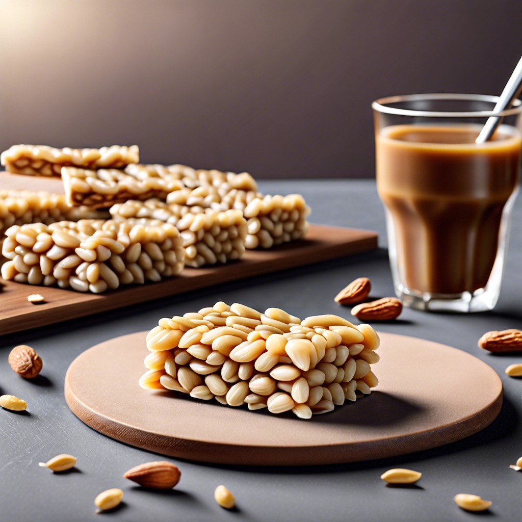 puffed rice and peanut bars