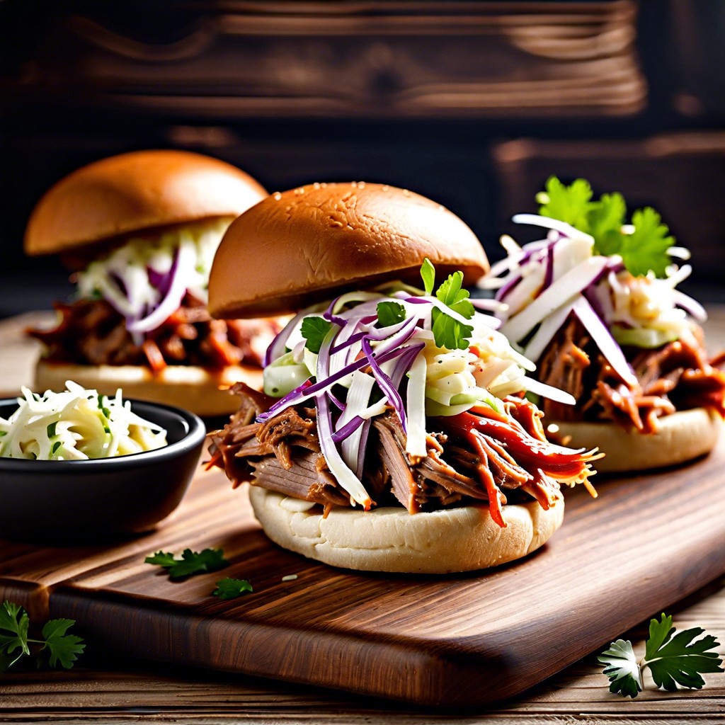 pulled pork sliders with coleslaw