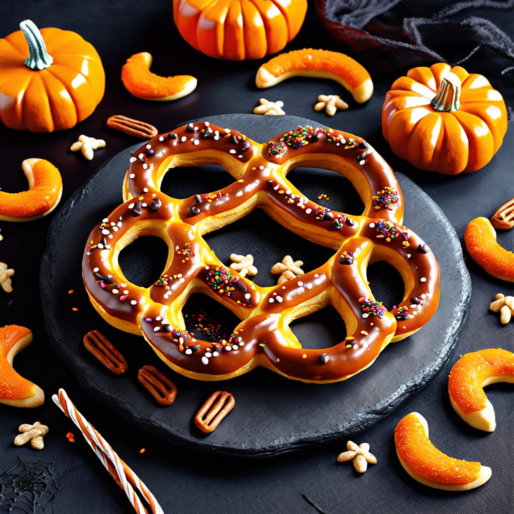 pumpkin pretzels