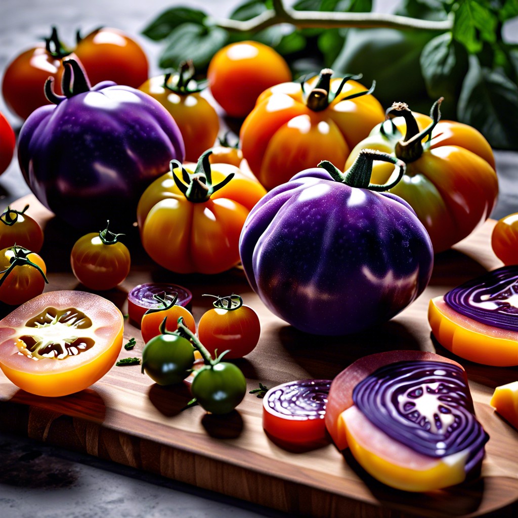 purple heirloom tomatoes