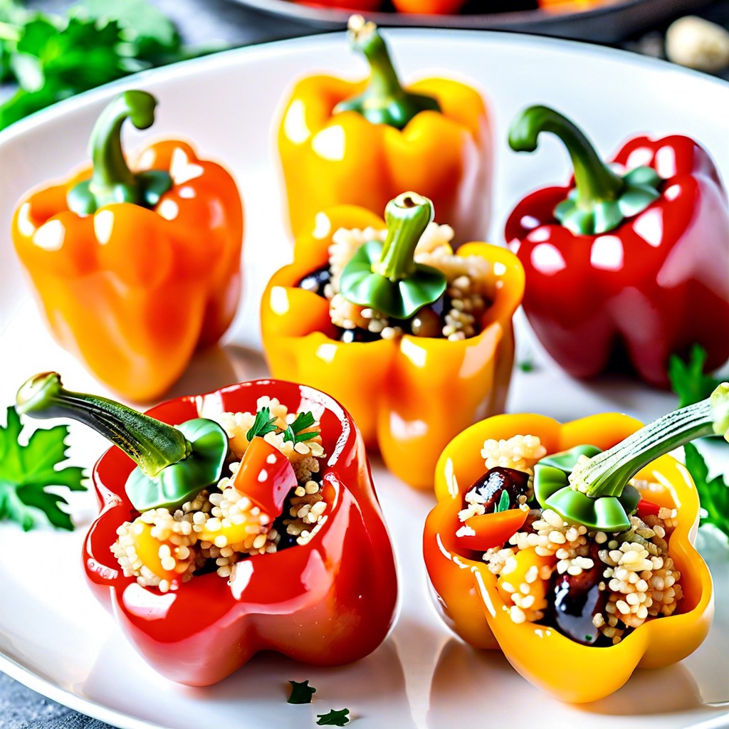 quinoa salad stuffed mini peppers