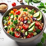 quinoa salad with mixed veggies