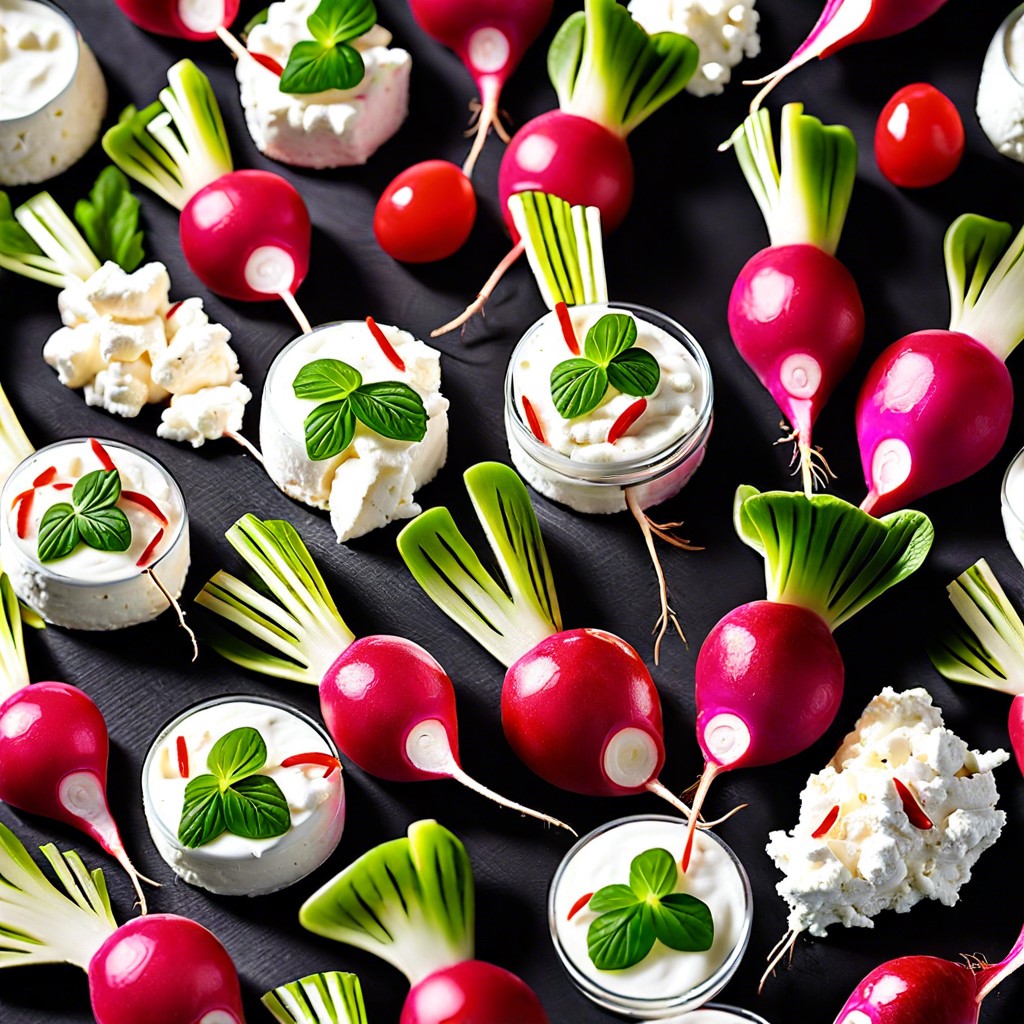 radish with cottage cheese