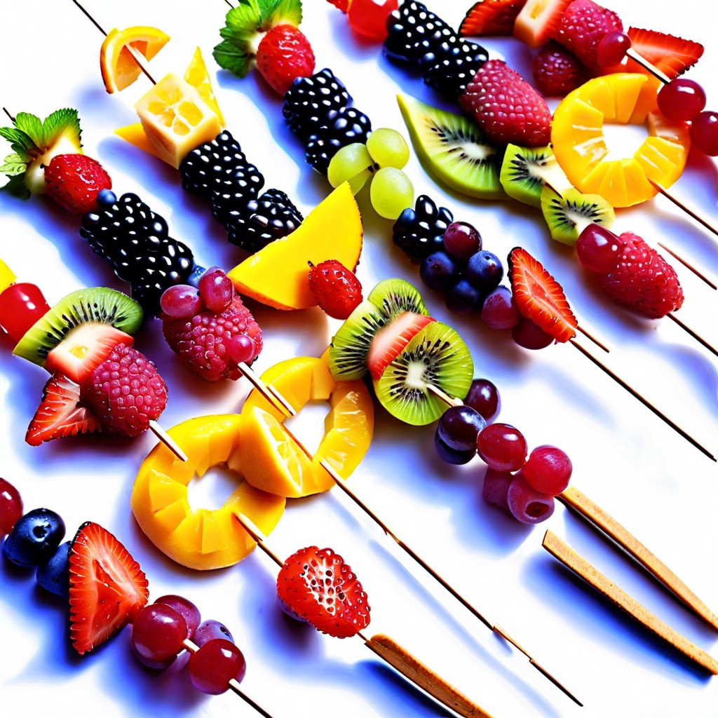 rainbow fruit kabobs