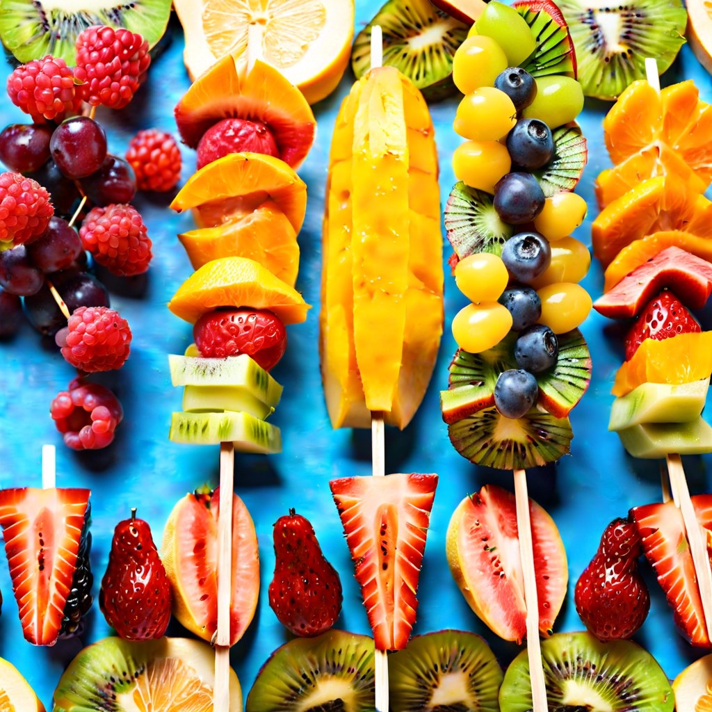 rainbow fruit skewers