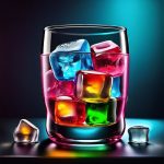 rainbow ice cubes for drinks